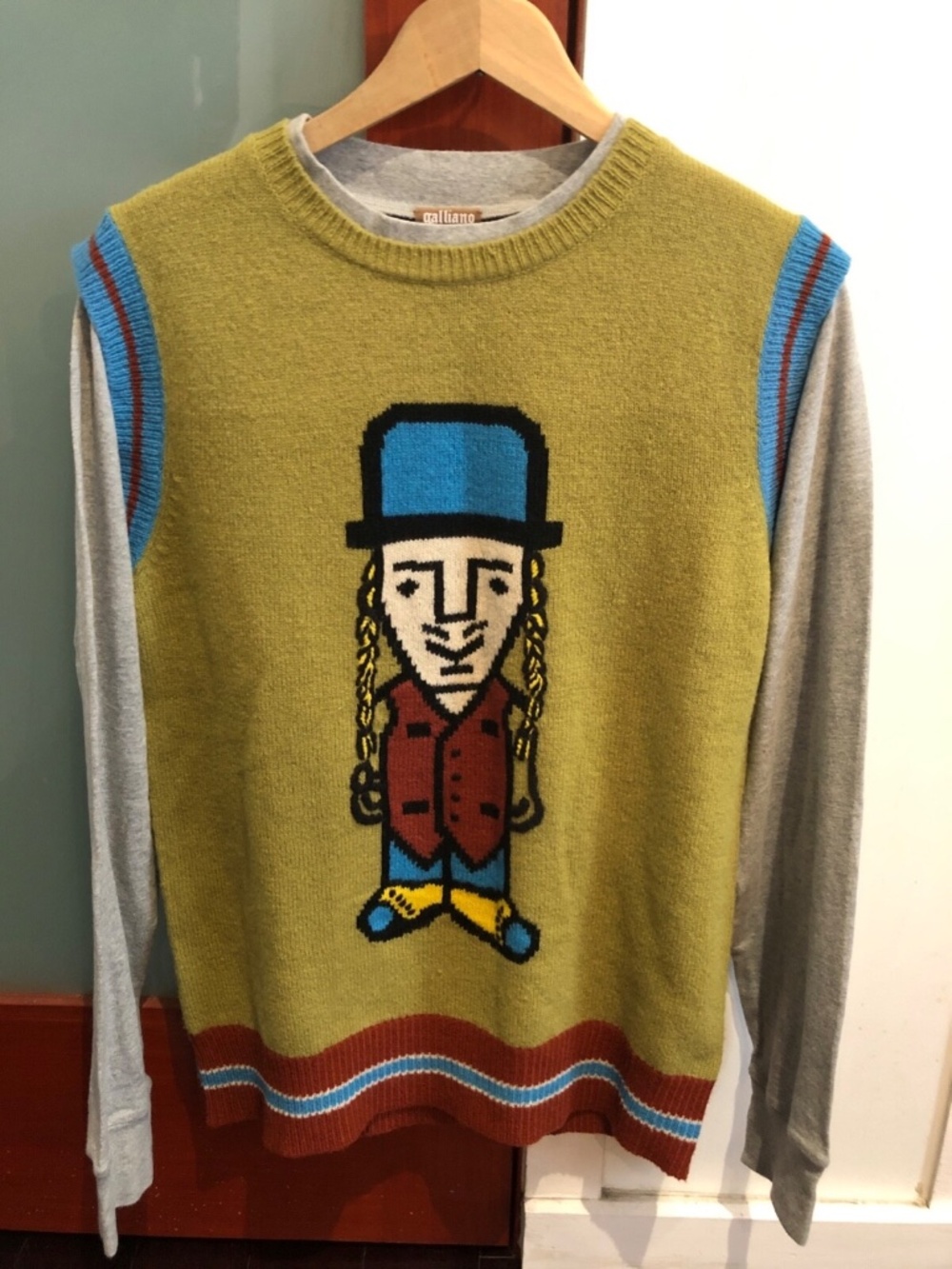 John Galliano Women's Layered Sweater/Longsleeve T-shirt Size Medium